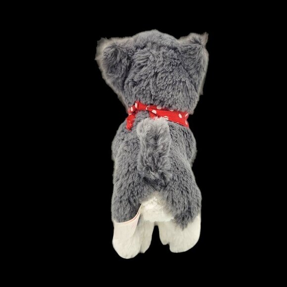 GUND Husky Dog Wolf Pup 7" Red Bandana Gray White Plush Stuffed Toy Walmart 2019 - Picture 3 of 7